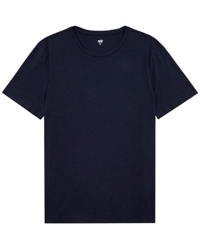 PAIGE Cash Stretch-jersey T-shirt - Blue