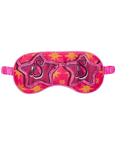 Jessica Russell Flint S Is For Sunglasses Silk Eye Mask - Pink