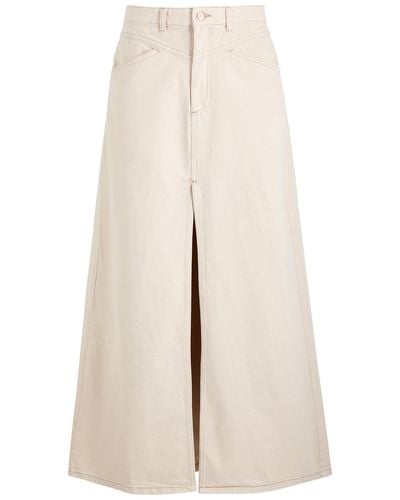 Free People Come As You Are Denim Maxi Skirt - Natural