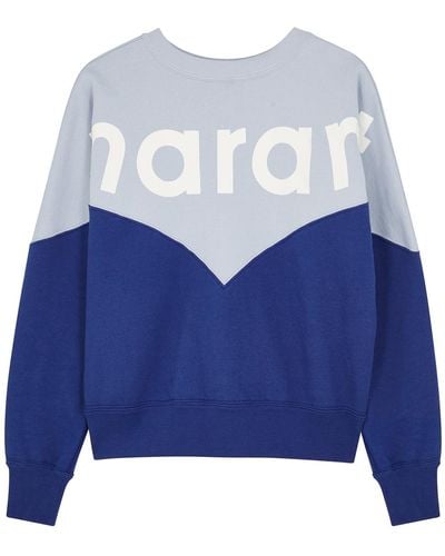 Isabel Marant Isabel Marant Étoile Houston Logo Cotton-blend Sweatshirt, Sweatshirt - Blue
