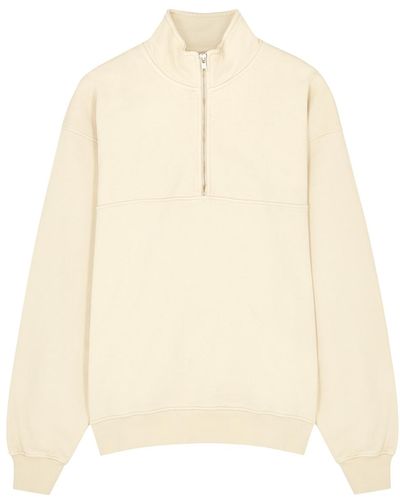 COLORFUL STANDARD Half-Zip Cotton Sweatshirt - Natural