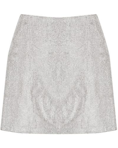 Nue Studio Camille Crystal Mini Skirt - Grey