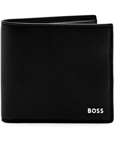 BOSS Logo Leather Wallet - Black