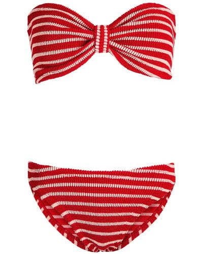 Hunza G Jean Seersucker Bikini - Red