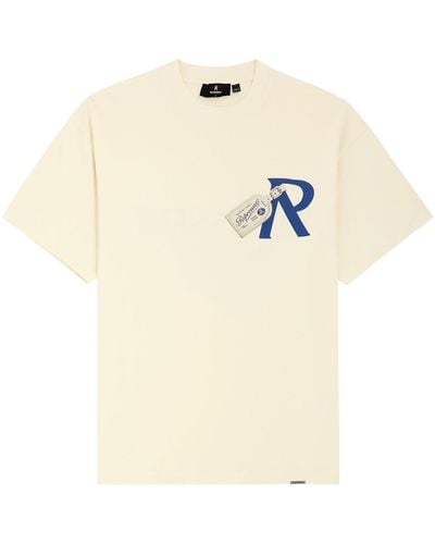 Represent Luggage Tag Printed Cotton T-Shirt - Natural
