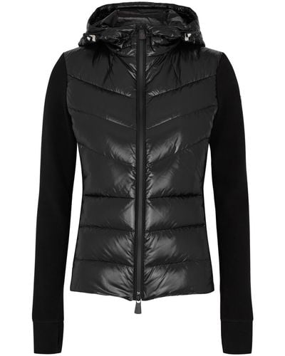3 MONCLER GRENOBLE Moncler Quilted Shell And Fleece Jacket - Black