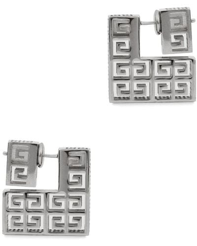 Givenchy G Square -tone Drop Earrings - White
