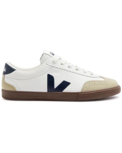Veja Volley Bastille Paneled Leather Sneakers - White