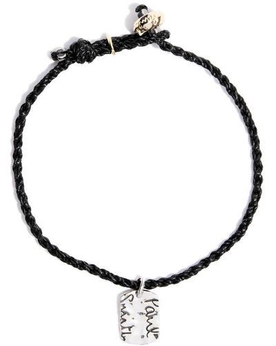 Paul Smith Dog Tag Cord Bracelet - White