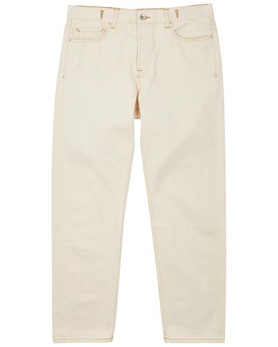 YMC Earth Tearaway Tapered-leg Jeans - Natural
