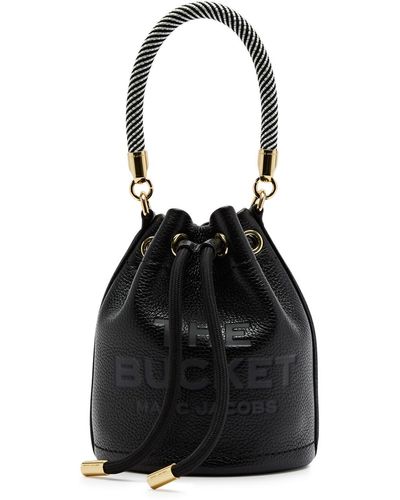 Marc Jacobs The Bucket Mini Leather Bucket Bag - Black