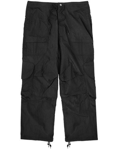 Entire studios Freight Crinkled Nylon Cargo Trousers - Black