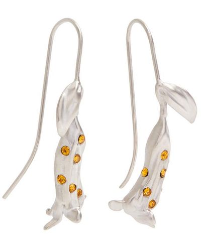 Marni Calla Lily Drop Earrings - White