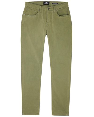 7 For All Mankind Slimmy Tapered Luxe Performance+ Jeans - Green