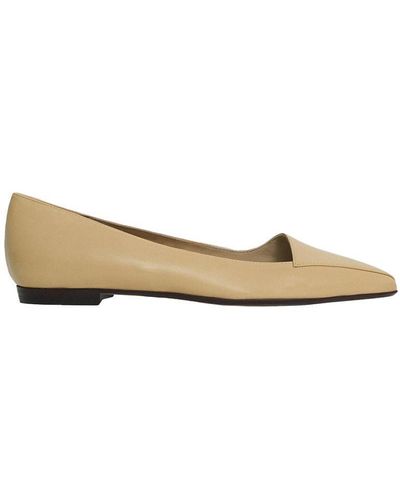 Theory Pointed Flat In Leather - Multicolour