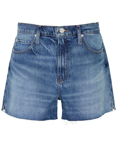 FRAME The Vintage Relaxed Denim Shorts - Blue