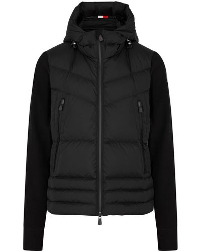 3 MONCLER GRENOBLE Quilted Shell And Fleece Jacket - Black
