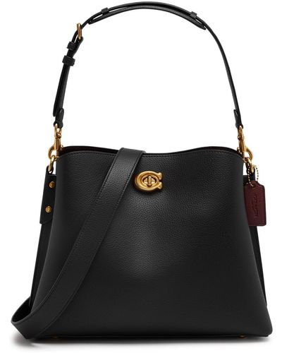 COACH Willow Leather Bucket Bag - Black