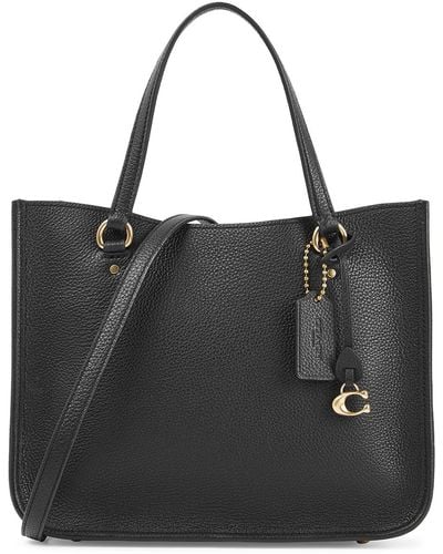 COACH Tyler Carryall 28 Leather Top Handle Bag - Black