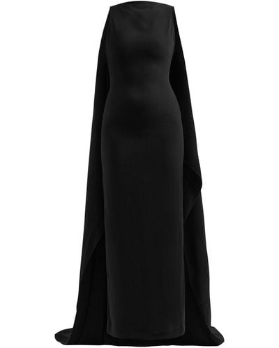 Solace London Kaila Cape Gown - Black