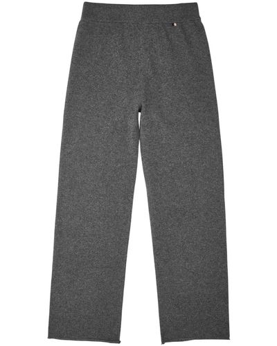 Extreme Cashmere N°104 Wide-leg Cashmere-blend Trousers - Grey