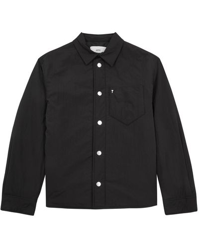 Ami Paris Padded Nylon Overshirt - Black