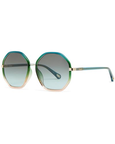 Chloé Franky Octagon-frame Sunglasses - Green