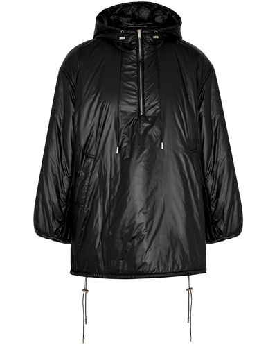 Saint Laurent Cassandre Half-zip Shell Jacket - Black