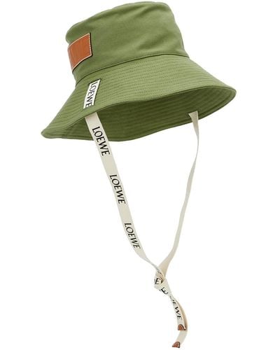 Loewe X Paula's Ibiza Green Canvas Bucket Hat, Hat,