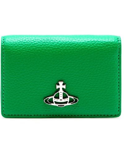 Vivienne Westwood Orb Faux Leather Card Holder - Green