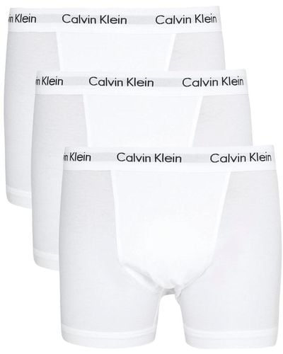 Calvin Klein Stretch-Cotton Trunks - White