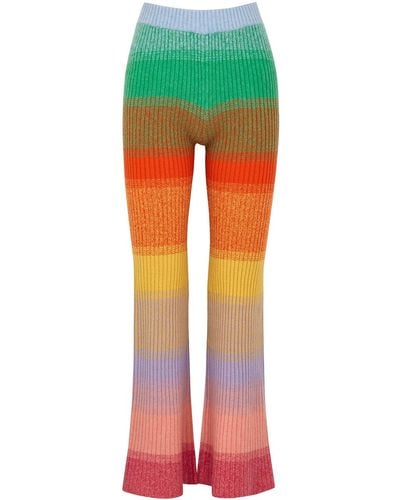 The Elder Statesman Morph Canyon Striped Cashmere Trousers - Multicolour