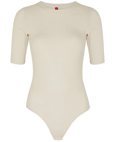 Spanx Suit Yourself Ribbed Stretch-Jersey Bodysuit - Natural