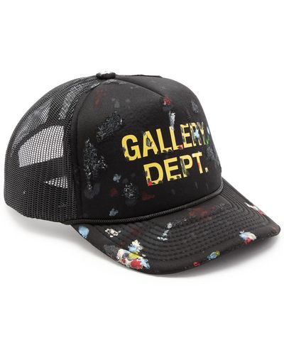 GALLERY DEPT. Workshop Distressed Logo-Print Trucker Cap - Black