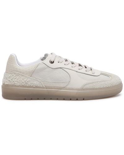 Represent Virtus Panelled Leather Trainers - White