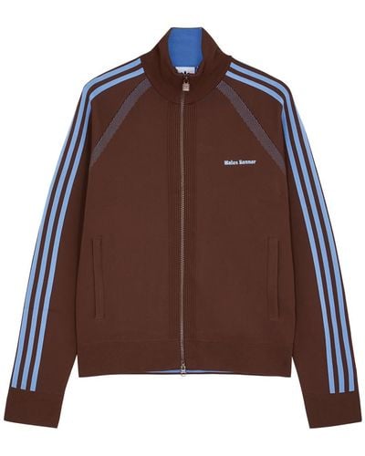 adidas X Wales Bonner Logo-embroidered Knitted Track Jacket - Brown