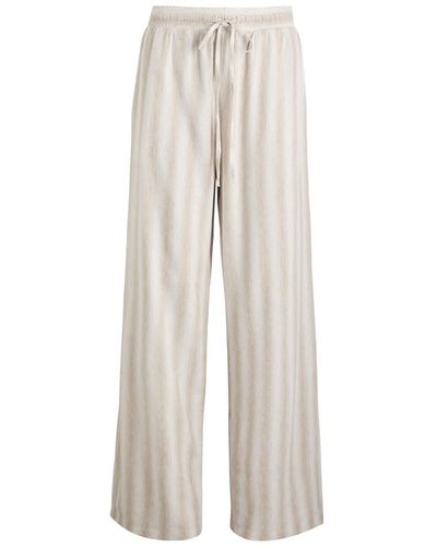 Bella Dahl Striped Wide-Leg Pants - White