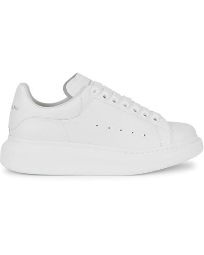Alexander McQueen Oversized Leather Trainers, Trainers - White