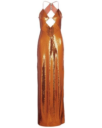 Galvan London Kite Sequin Gown - Orange