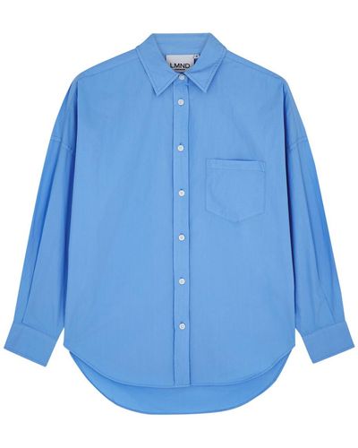 LMND Lemonade Chiara Cotton-poplin Shirt - Blue