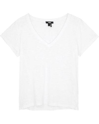 PAIGE Zaya Cotton-blend T-shirt - White