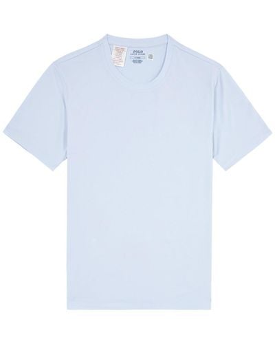 Polo Ralph Lauren Logo-Embroidered Stretch-Jersey Pyjama T-Shirt - Blue