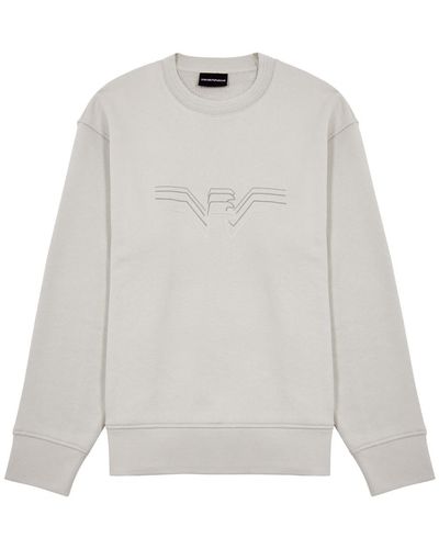 Emporio Armani Logo Cotton Sweatshirt - White