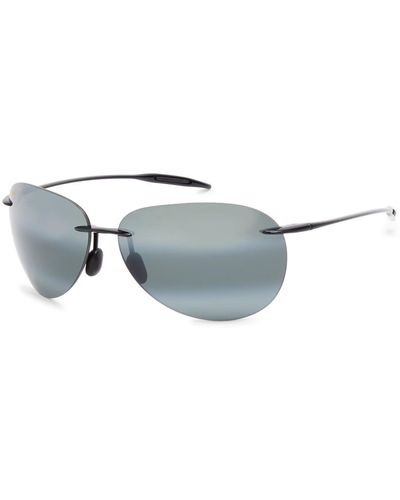 Maui Jim Sugar Beach Rimless Round-frame Sunglasses - Blue