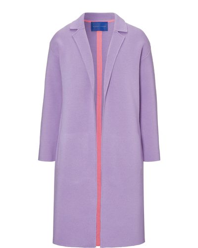 Winser London Knitted Wool Coat - Purple