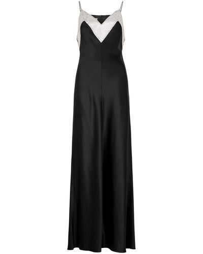 Nue Studio Vivienne Crystal-embellished Satin Dress - Black