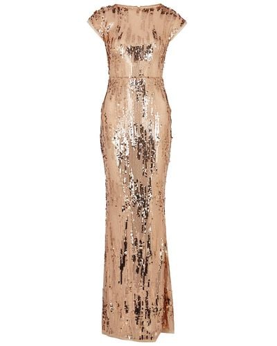 Talbot Runhof Sequin-embellished Gown - Metallic