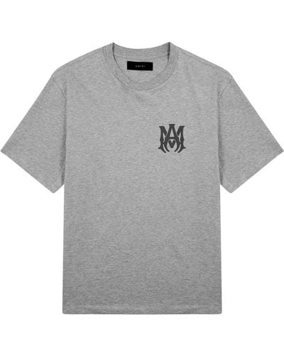 Amiri Logo-print Cotton T-shirt - Gray