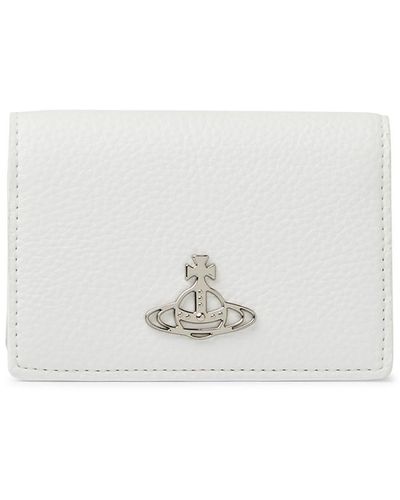 Vivienne Westwood Orb Faux Leather Card Holder - White