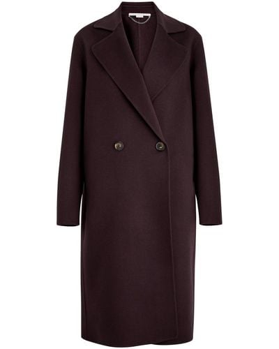 Stella McCartney Double-Breasted Wool Coat - Red